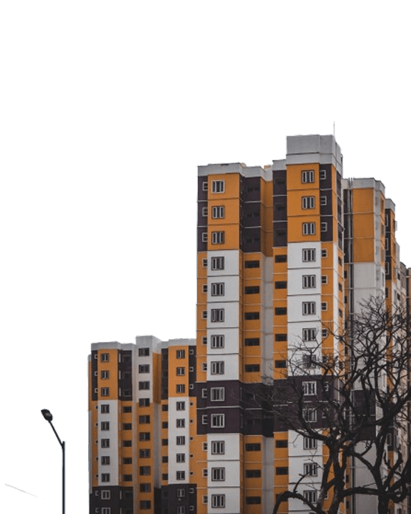 Modern apartment building